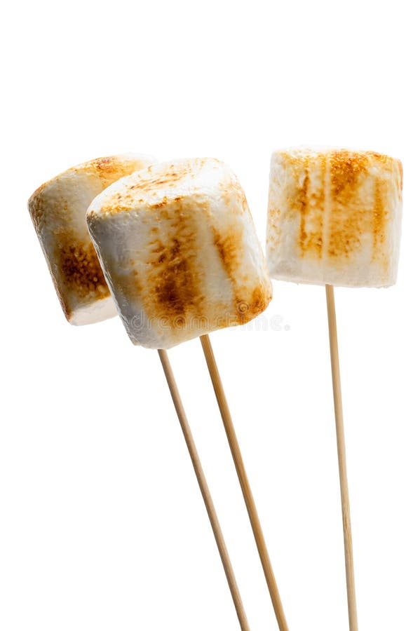 Marshmallow on a stick stock image. Image of dessert 21765479