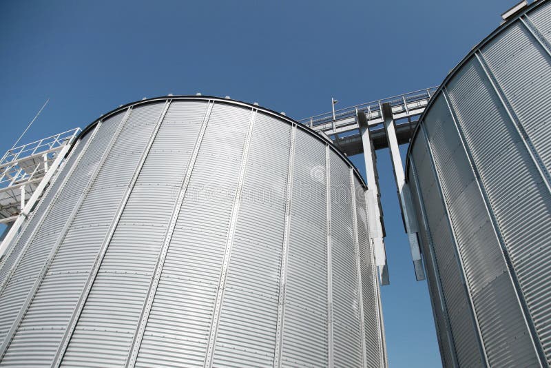 Big Metal Fuel Tanks and Blue Sky Stock Photo Image of metal, export