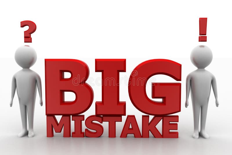 Big Mistake Illustration With Human Stock Illustration - Illustration