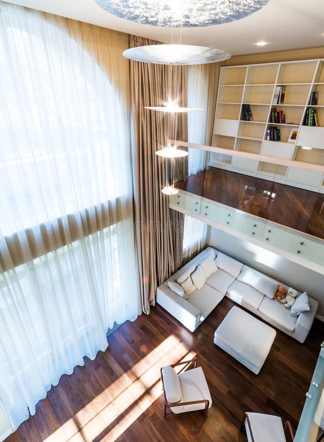 Big modern living room stock photo. Image of comfortable 47745348