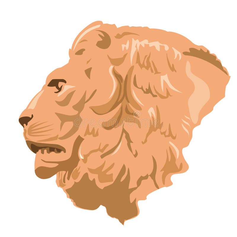 Big Monumental Profile of Lion Head Stock Vector - Illustration of head, cartoon: 63895094 Big Monumental Profile of Lion Head Stock Vector - Illustration of head, cartoon: 63895094