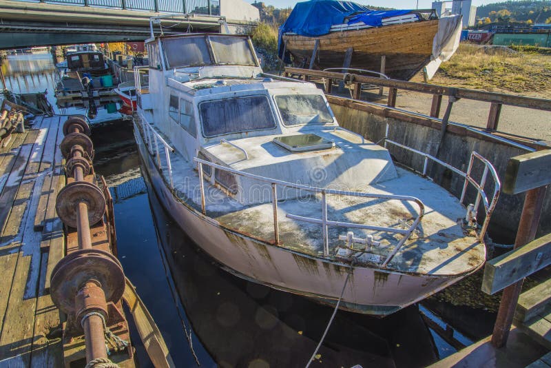 Big old rusty steel boat stock photo. Image of deck, dock 