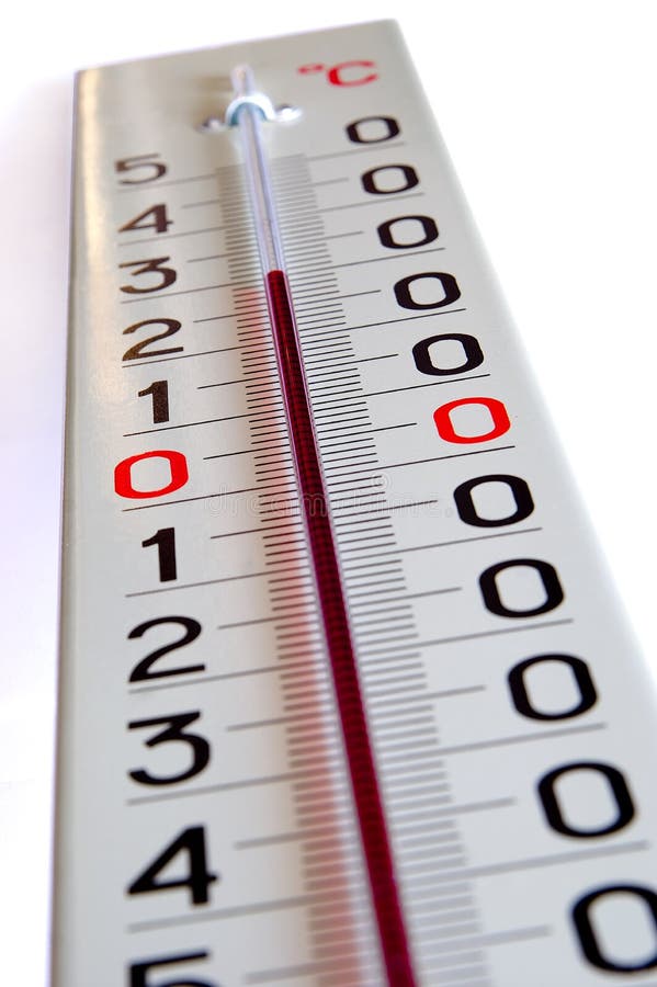 Big outside thermometer stock photo. Image of warm, reading 6103902