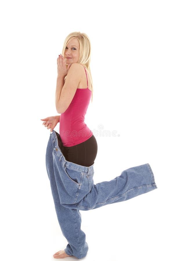 Big pants fall sideways stock photo. Image of loss, background