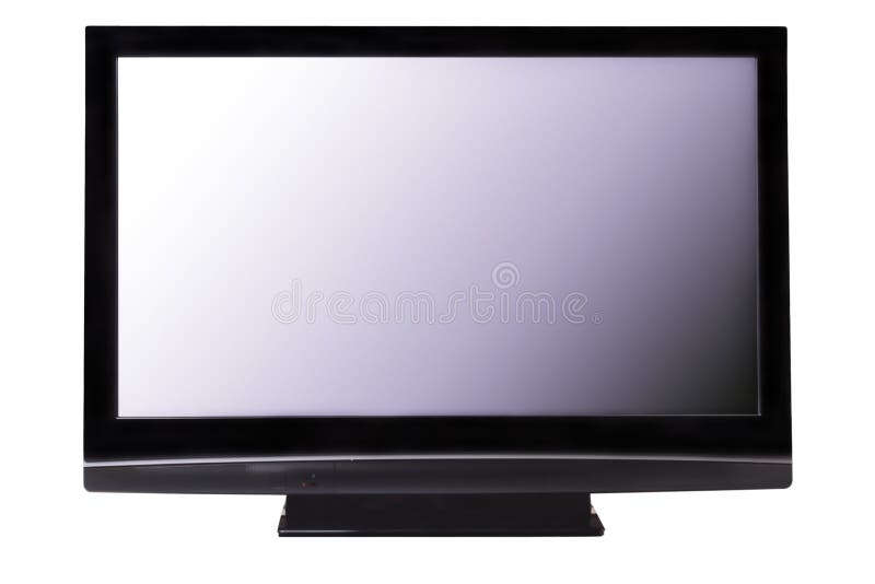 Big pasma HDTV screen isolated royalty free stock photo