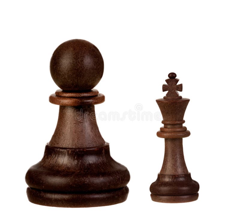 Big pawn and small king stock photo. Image of pawn, challenge - 112695868