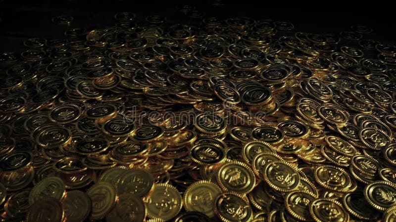 Big Pile of Gold Coins Poured Onto Table Stock Footage - Video of rich,  pile: 165278724