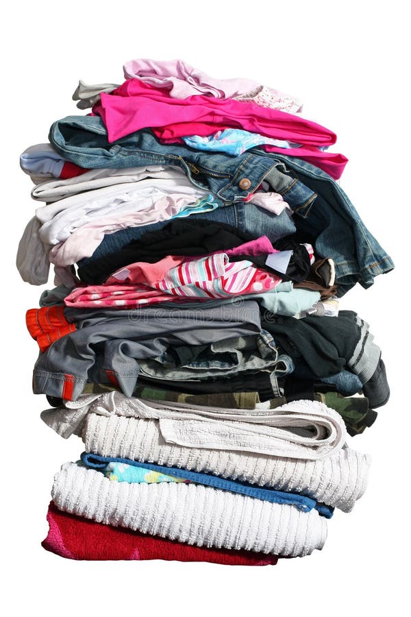 Big pile of laundry with path royalty free stock images Big pile of laundry with path royalty free stock images