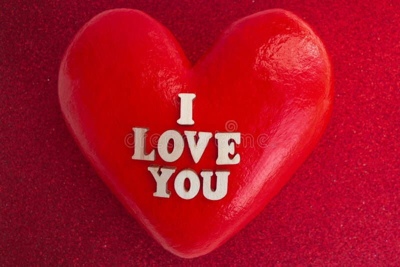 Big Red Heart With The Inscription In Wooden Letters I Love You Happy Valentine S Day Stock Image Image Of Letters Loving