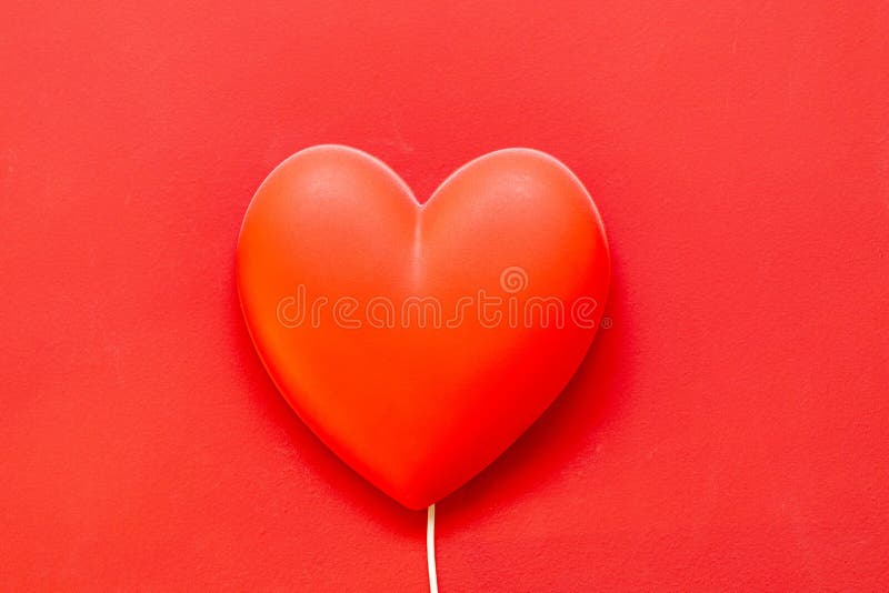 Red Heart Wall stock photo. Image of plastic, shape 205532702
