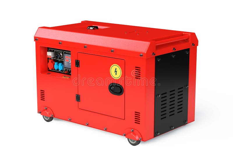 Big Red Outside Auxiliary Electric Power Generator Diesel Unit for