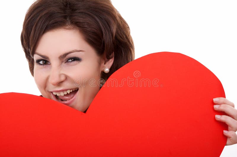 Big red paper heart