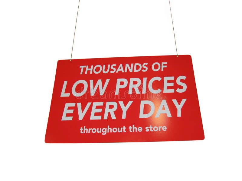 Big Red Shiny Retail Sale Shopping Sign