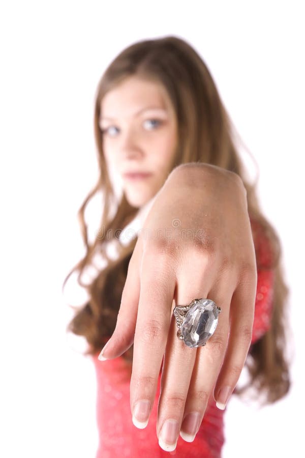 Hand Showing Middle Finger with Wedding Ring Stock Photo Image of