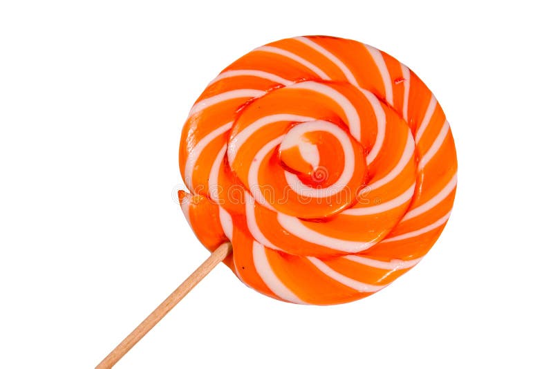 Colorful Round Lollipop Isolated Stock Photo - Image of round