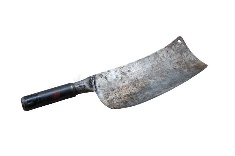 Big rust knife isolated on a white background stock photos Big rust knife isolated on a white background stock photos