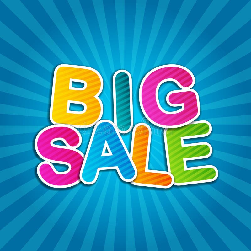 Big Sale Blue Poster stock illustration. Illustration of percent 32771884