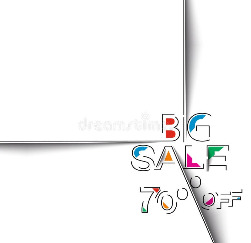 Big Sale 70% Off Text Design Template vector illustration
