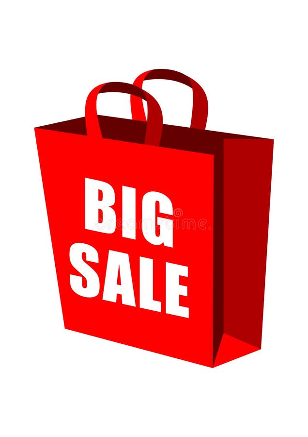 Big Sale Shopping Bag stock vector. Illustration of concept - 8104683