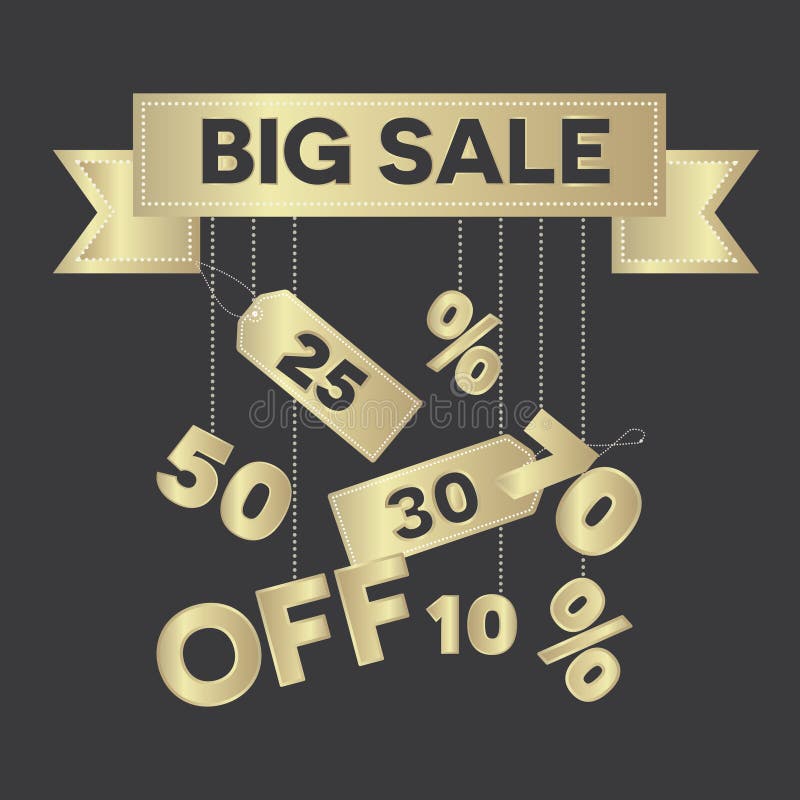 Big Sale Vector Illustration Stock Vector - Illustration of flag ...