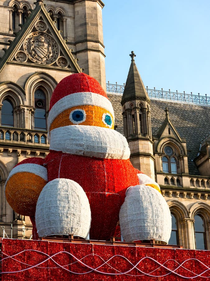Big Santa Claus, Xmas Markets Manchester, England Editorial Stock Image