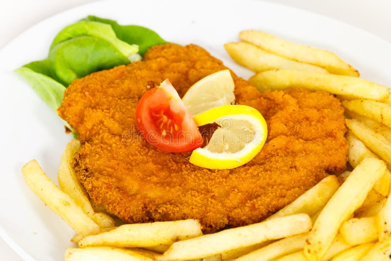 Big Schnitzel-Escalope with Salad