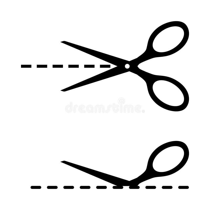 Scissors Cut Lines Stock Illustrations 990 Scissors Cut Lines Stock