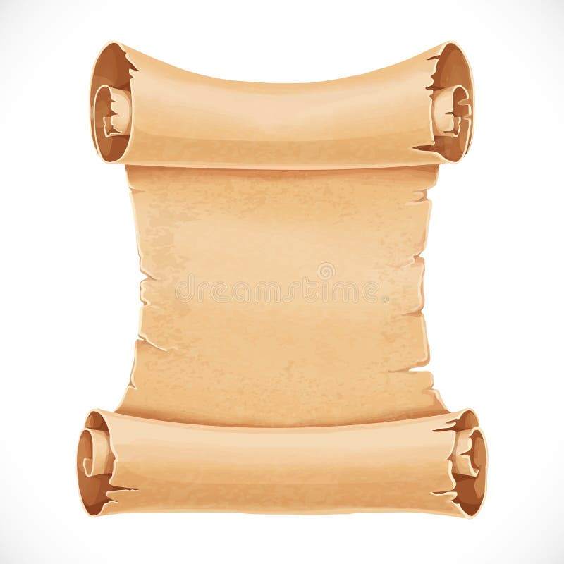 Old Paper Scroll Ribbon, Parchment Roll Icon, Curled Banners Stock Photo by  ©vladimirs 123346918