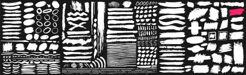 Big set of black paint, ink brush, brush. Dirty element design, box, frame or background for text. Line or texture. Vector illustr vector illustration Big set of black paint, ink brush, brush. Dirty element design, box, frame or background for text. Line or texture. Vector illustr vector illustration