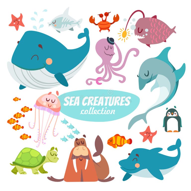 Cartoon Sea Creatures Stock Illustrations – 6,883 Cartoon Sea Creatures