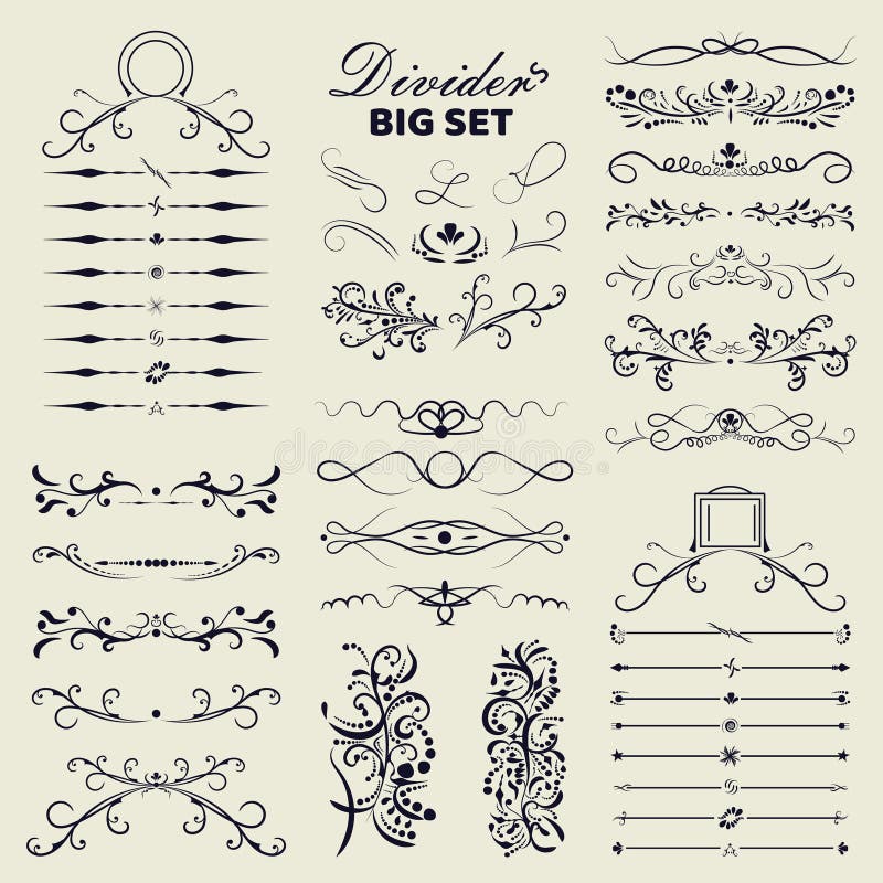 Hand lettering set banner classic Royalty Free Vector Image