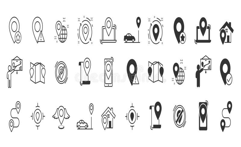 Navigation icons set vector illustration