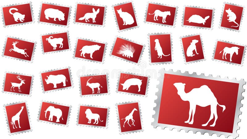 Big set stamps - 11. Animals