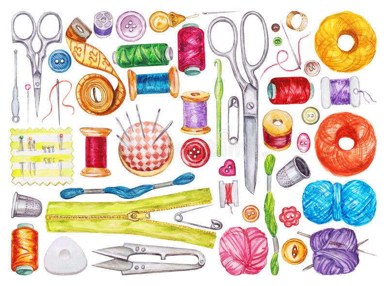 Hobby accessories sewing tools equipment Vector Image