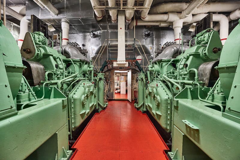 Big ship engine room parts stock image. Image of equipment 278869187
