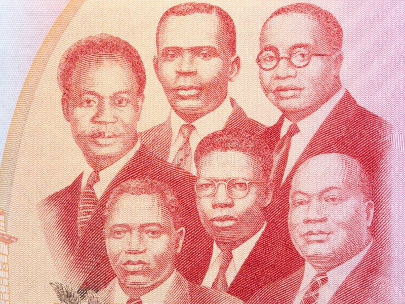 The Big Six portrait from Ghanaian money