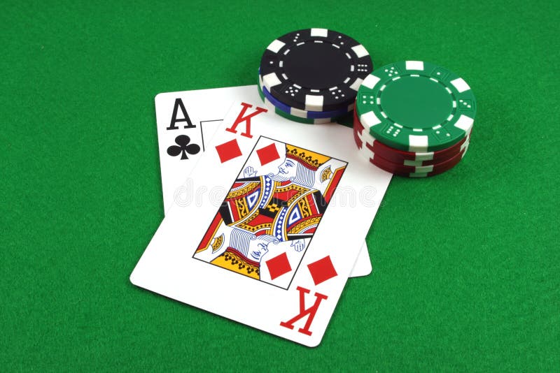 Big Slick Ace King with Poker Chips Stock Image Image of texas