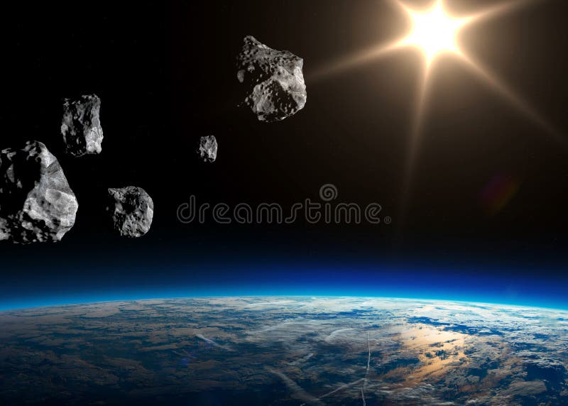 Asteroids near planet Earth