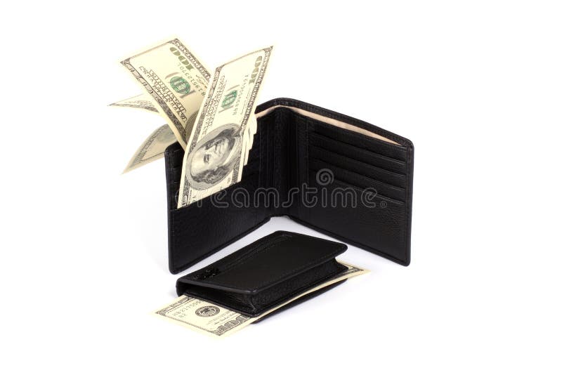 Big And Small Purse With Money Stock Image Image of cash, business