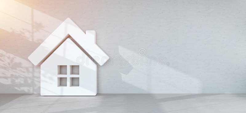 Smarthome icon in interior 3D rendering royalty free illustration Smarthome icon in interior 3D rendering royalty free illustration