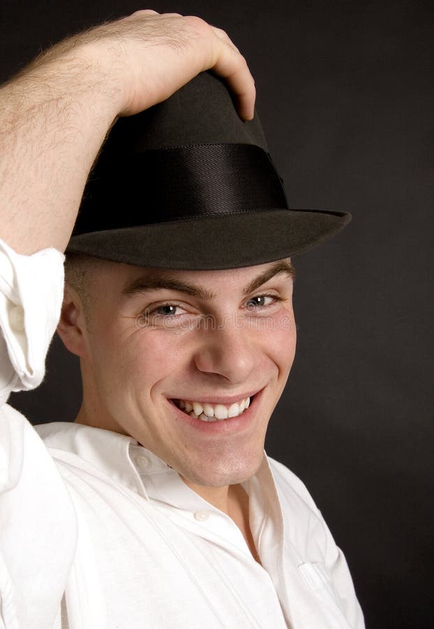 Handsome Man Tipping His Hat Stock Photos Free & RoyaltyFree Stock