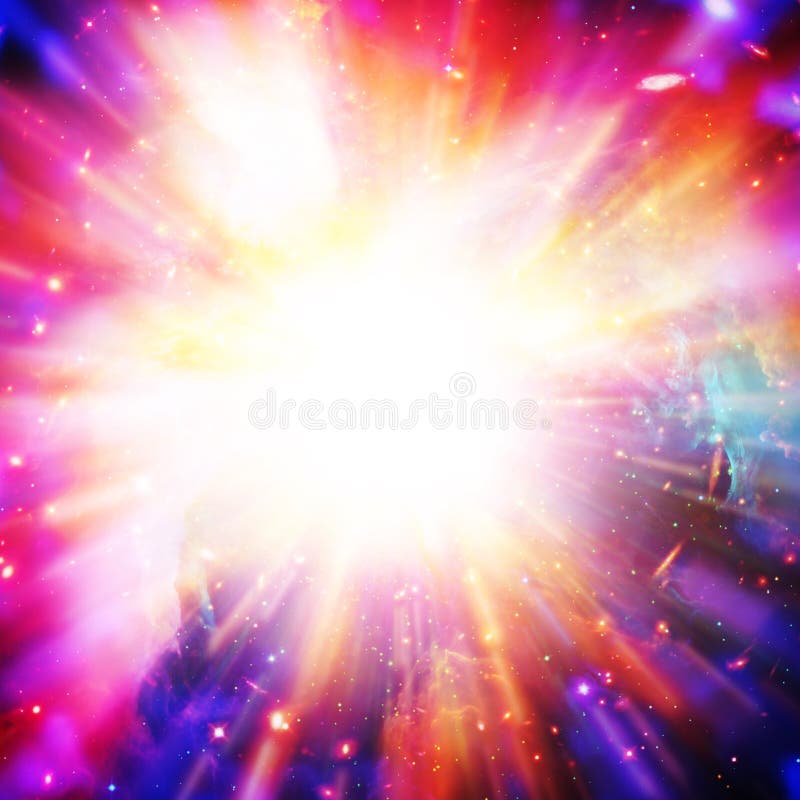 Big splash in universe. Space background. Colorful lights.The elements of this image furnished by NASA