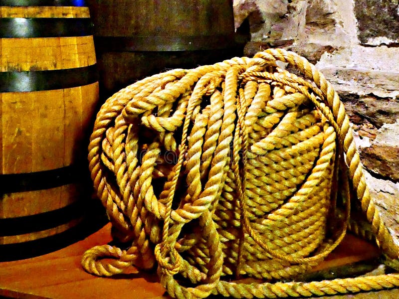 Big stack of boat rope stock photos
