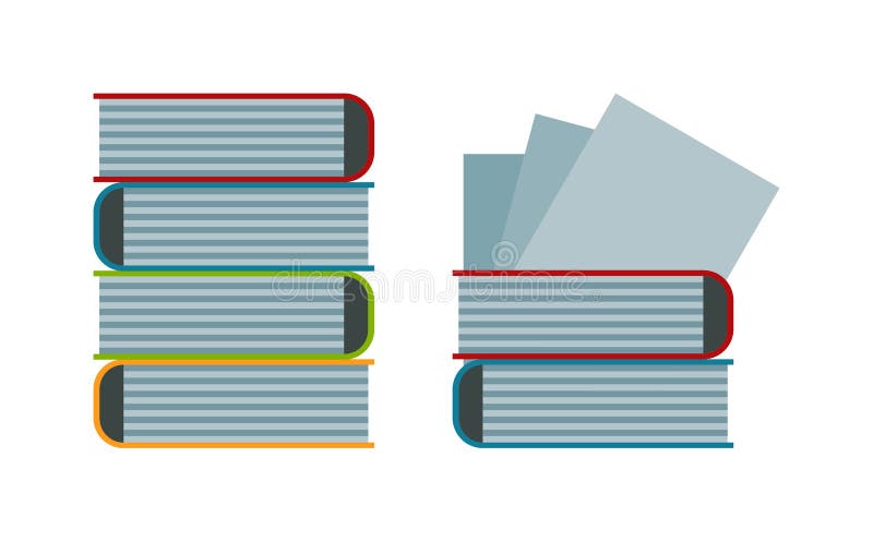 Big stack of old antique books education literature school vector illustration. stock illustration Big stack of old antique books education literature school vector illustration. stock illustration