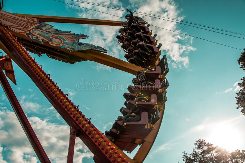 Big Swing in an Amusement Park Editorial Photo Image of boat, spin