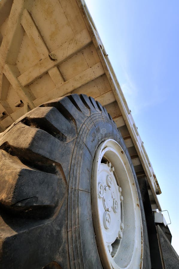 Big tyre of construction loader