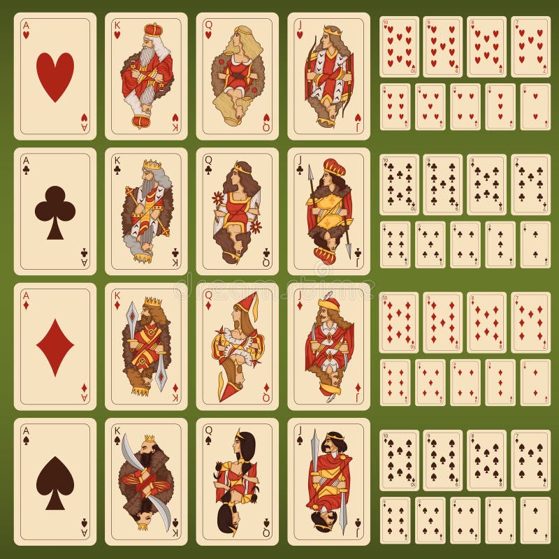Jack queen and king stylized playing cards Vector Image