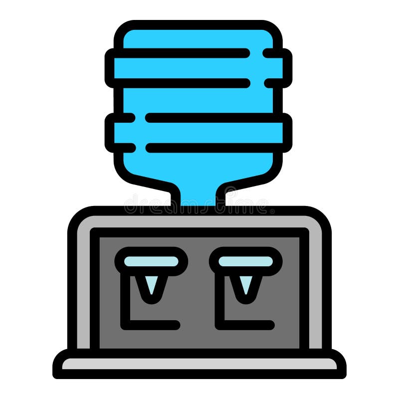Water Cooler Dispenser Icon, Outline Style Stock Vector Illustration