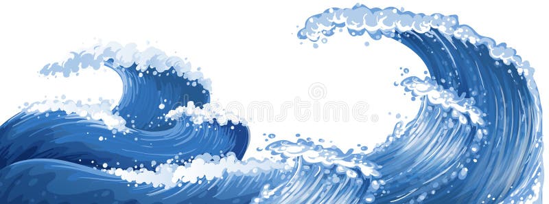 Big waves in the ocean royalty free illustration Big waves in the ocean royalty free illustration
