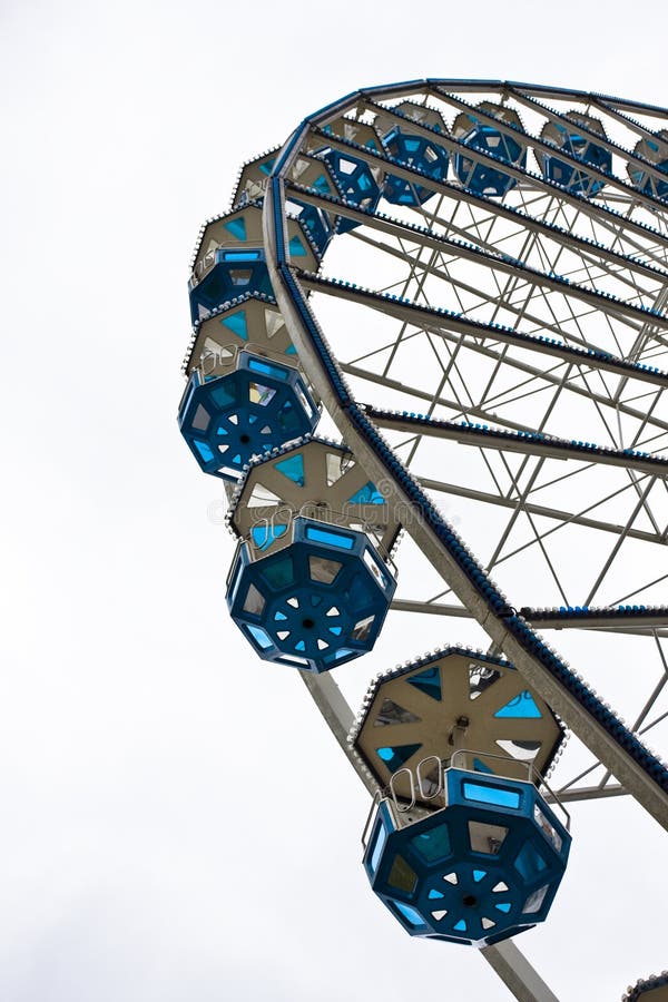 Big wheel with blue gondolas